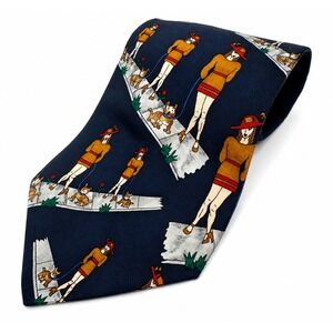 Save The Children Jennifer Aniston Celebrity Dress Men's Neck‎ Tie Blue Silk